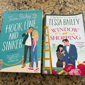 Tessa Bailey books: “Hook, Line, and Sinker” and “Window Shopping”